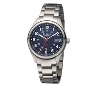 REGENT Herrenuhr Solar Titan mit Gliederarmband Analog 10 ATM F-1538