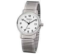 Regent Armbanduhr Analog Quarz mit Edelstahl-Zugband F705