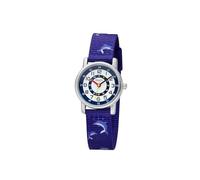 Regent Kinderuhr 12400317 Delfin – Analog Quarz, Textilarmband – Dunkelblau