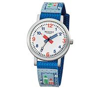 REGENT Kinder-Armbanduhr blau Analog F-731 Textil-Armband URF731 Analoguhr