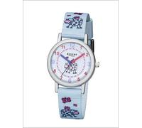 Regent Kinder-Armbanduhr Elegant Analog Textil Stoff-Armband hellblau Quarz-Uhr ...