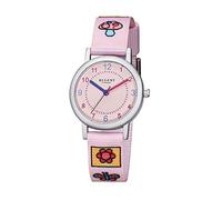 Regent Kinder-Armbanduhr Elegant Analog Textil Stoff-Armband rosa Quarz-Uhr Ziffernblatt rosa URF1128