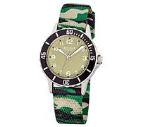 Regent Kinder-Armbanduhr Fashion Analog Textil-Armband grün schwarz camouflage Quarz-Uhr Ziffernblatt grün URF938