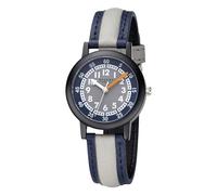 REGENT Kinderuhr Jungen in schwarz grau blau weiß orange Aluminium ⌀30mm F-1474