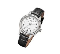 Regent Leder Damen Uhr F-957 Handaufzug Armband schwarz URF957