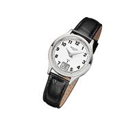 Regent Leder Damen Uhr FR-192 Funkuhr Armband schwarz URFR192