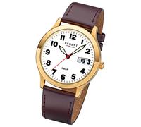 Regent Leder Herren Uhr F-789 Quarzuhr Armband braun URF789