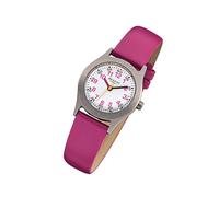 Regent Leder Kinder Uhr F-946 Quarzuhr Armband pink URF946