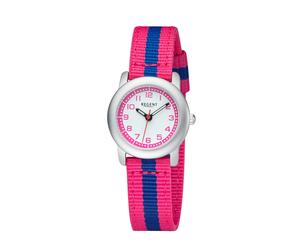 Regent Mädchen Analog Quarz Uhr mit Textil Armband 12400315