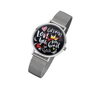 Regent Metall Damen Uhr BA-516 -lets kiss- Armbanduhr silber Fancyline URBA516