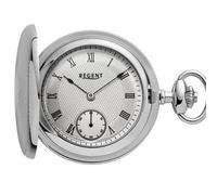 REGENT Herren Taschenuhr Savonnette Edelstahl 48 MM Mechanischer Handaufzug Römische Zahlen P-772