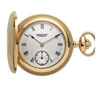 REGENT Herren Taschenuhr Savonnette Edelstahl 48 MM Mechanischer Handaufzug Römische Zahlen P-773