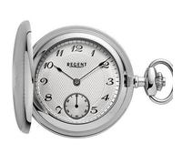 REGENT Herren Taschenuhr Savonnette Edelstahl 48 MM Mechanischer Handaufzug Arabische Zahlen P-774