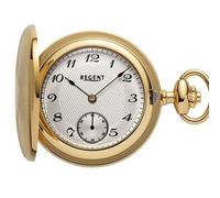 REGENT Herren Taschenuhr Savonnette Edelstahl 48 MM Mechanischer Handaufzug Arabische Zahlen P-775