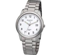 Regent Quarzuhr,Armbanduhr,Herrenuhr,Damenuhr,Datum,Titanarmband,Leuchtzeiger (31785830-0)