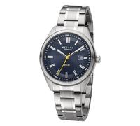 REGENT Solaruhr Edelstahl 40mm Metallband F-1541 (blau)