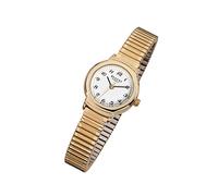 Regent Stahl Damen Uhr F-265 Quarzuhr Armband gold URF265