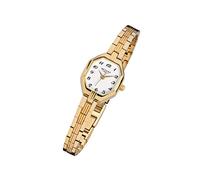 Regent Stahl Damen Uhr F-305 Quarzuhr Armband gold URF305