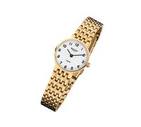 Regent Stahl Damen Uhr F-716 Quarzuhr Armband gold URF716