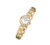 Regent Stahl Damen Uhr F-801 Quarzuhr Armband gold URF801