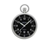 REGENT Taschenuhr Stahl ⌀ 43mm Quarzwerk flaches Mineralglas P-777