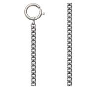 Regent Taschenuhrkette in der Farbe Braun aus Edelstahl, mit Karabinerverschluss, Länge: 31 cm, 11100310