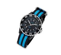 Regent Textil Kinder Jugend Uhr F-1126 Quarzuhr Armband schwarz blau URF1126