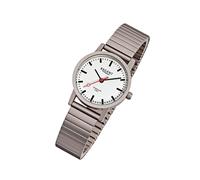 Regent Titan Damen-Herren Uhr F-476 Quarzuhr Armband silber grau URF476