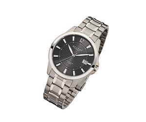 Regent Titan Herren Uhr F-555 Quarzuhr Armband silber URF555