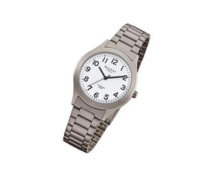 Regent Titan Herren Uhr F-837 Quarzuhr Armband grau silber URF837