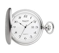 Regent Taschenuhr verchromt analog Mechanik silberfarben P-739