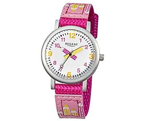 Regent Unisex-Kinder Analog Quarz Uhr mit Textil Armband 12400222