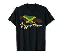 Reggae Nation Jamaika Island Design Jamaikanische Flagge Rasta T-Shirt
