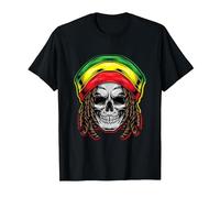 Reggae Outfit Festival Rastafari Rasta Jamaika Dancehall T-Shirt, Herren, Schwarz, 5XL