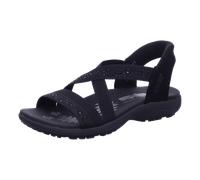 Skechers Damen Reggae Slim-Summer Sparkle Sandalen, Schwarz/Schwarz, 38 EU