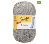 Regia 10er-Set: Woll-Mixgarne ''4fach Uni'' in Grau - 10 x 50 g - 52% | Kreativbedarf Diy