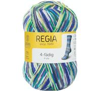 REGIA 4-fädig Color 9801269-07205 pfau Handstrickgarn, Sockengarn, 100g Knäuel