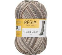 REGIA 4-fädig Color 9801269-07385 stone Handstrickgarn, Sockengarn, 100g Knäuel