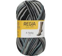 REGIA 4-fädig Color 9801269-07390 fog color Handstrickgarn, Sockengarn, 100g Knäuel