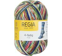 REGIA 4-fädig Color 9801269-09386 tropical Handstrickgarn, Sockengarn, 100g Knäuel