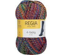 REGIA 4-fädig Color 9801281-04068 flowerfield Handstrickgarn, Sockengarn, 50g Knäuel