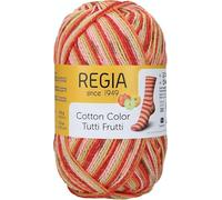 REGIA 4-fädig Cotton Tutti Frutti 9801621-02426 apple Handstrickgarn, Sockengarn, 100g Knäuel
