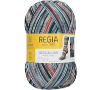 REGIA 4-fädig Design Line by ARNE & CARLOS 9801270-03657 summer night Handstrickgarn, Sockengarn, 100g Knäuel