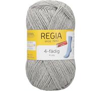 Schachenmayr REGIA Handstrickgarne 4-Fädig Uni, 50G Light Grey Streaked