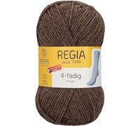 REGIA 4-fädig Uni 9801276-02140 bark streaked Handstrickgarn, Sockengarn, 50g Knäuel