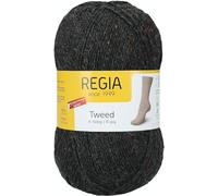 Regia 4-fädig Uni Tweed, 9801245-00098, Farbe: Anthrazit, 100g, Handstrickgarne
