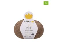 Regia 5er-Set: Wollgarne ''Premium Pure'' in Hellbraun - 5x 100 g - 18% | Kreativbedarf Diy