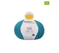 Regia 5er-Set: Wollgarne ''Premium Pure'' in Türkis - 5x 100 g - 22% | Kreativbedarf Diy