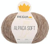 REGIA Premium Alpaca Soft 9801631-00020 camel meliert Handstrickgarn, Sockengarn, 100g Knäuel