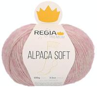 REGIA Premium Alpaca Soft 9801631-00030 rosé meliert Handstrickgarn, Sockengarn, 100g Knäuel